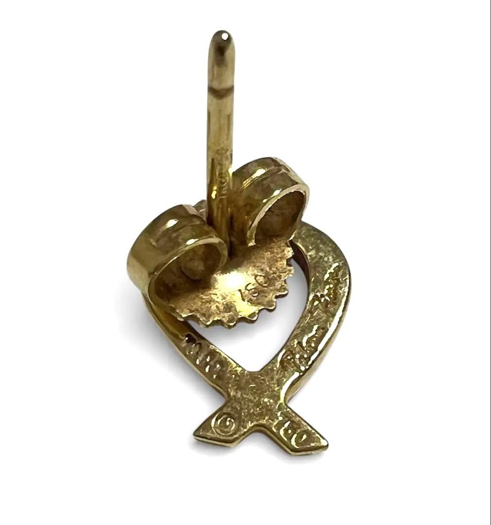 Tiffany & Co. ティファニー K18 ラビングハート　ピアス 片耳