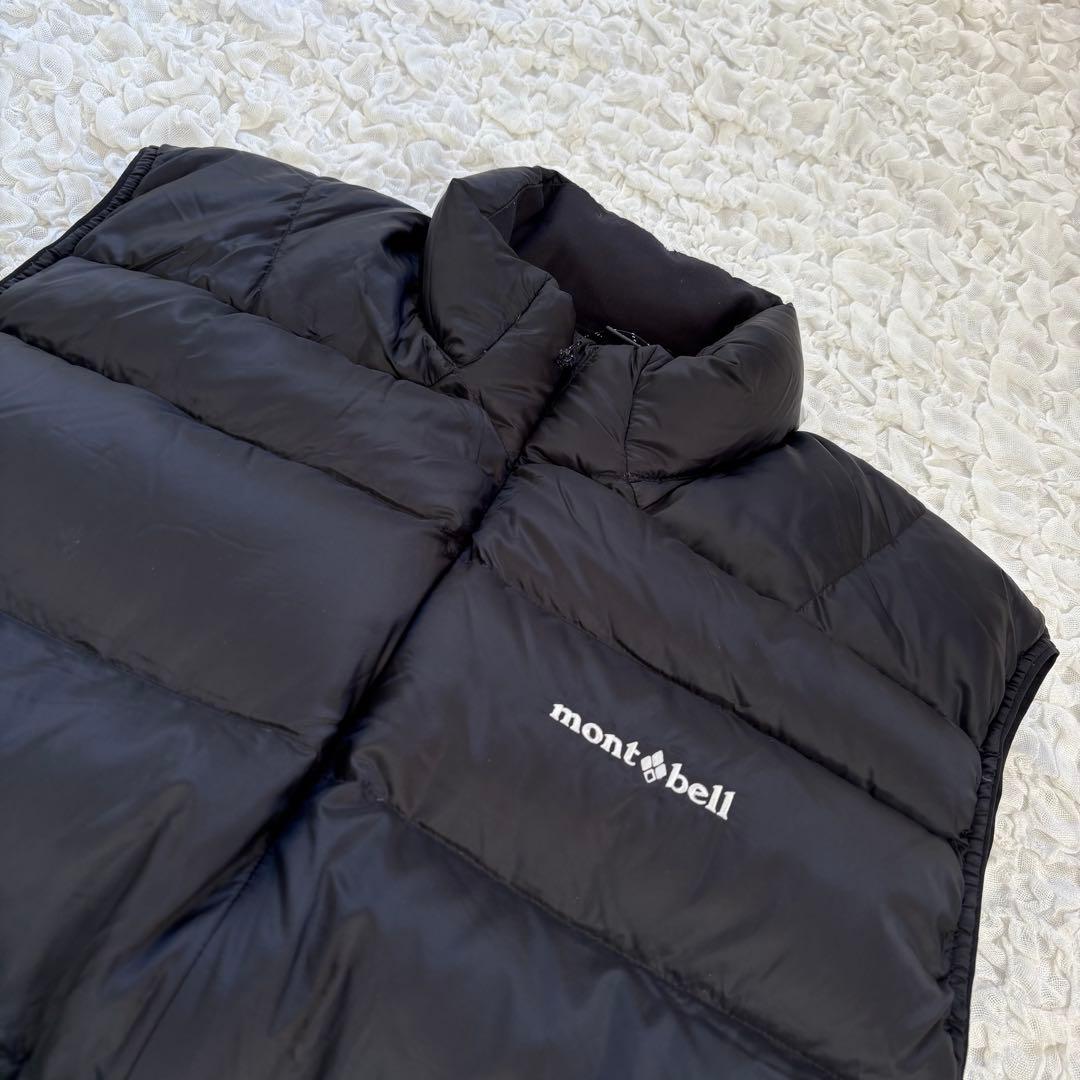 美品モンベル ライトアルパインダウンベスト(XL)ブラック系色
