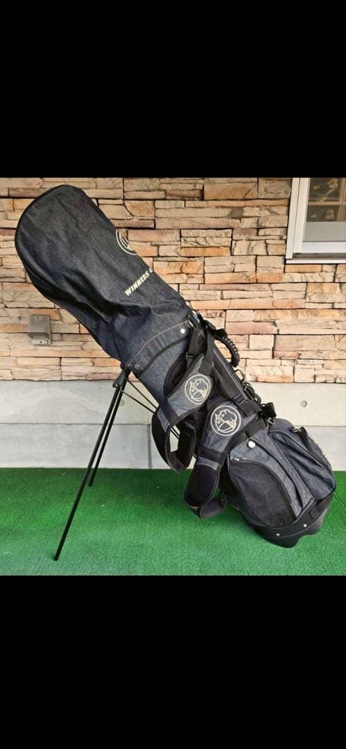 EVISU GOLF デニムキャディバッグ　8分割モデル　スタンド機能付き