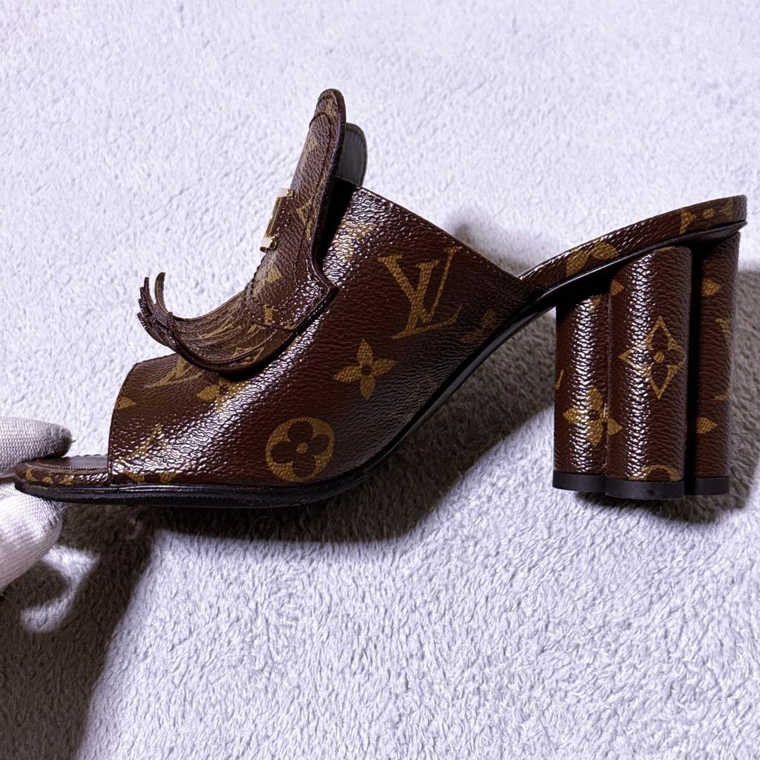 箱付き【未使用級】ルイヴィトン インディアナラインミュール モノグラム LV金具