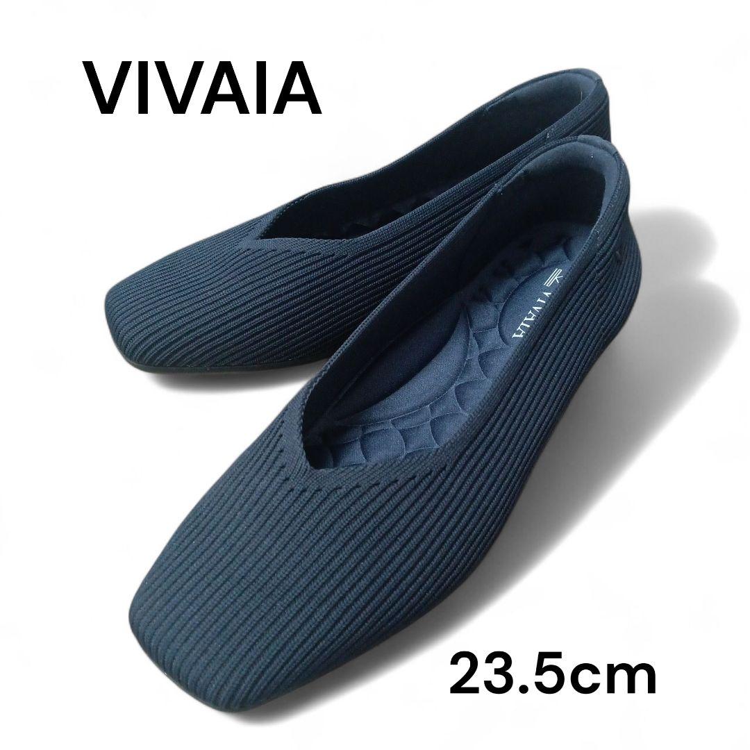 美品★VIVAIA★ビバイア★フラットシューズ★スクエアトゥ★撥水★軽量