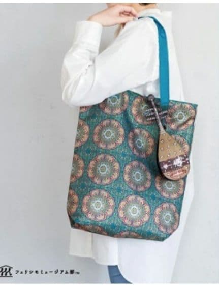 【未使用品 】フェリシモ 螺鈿紫檀五弦 琵琶 エコバッグ＆ポーチ正倉院宝物