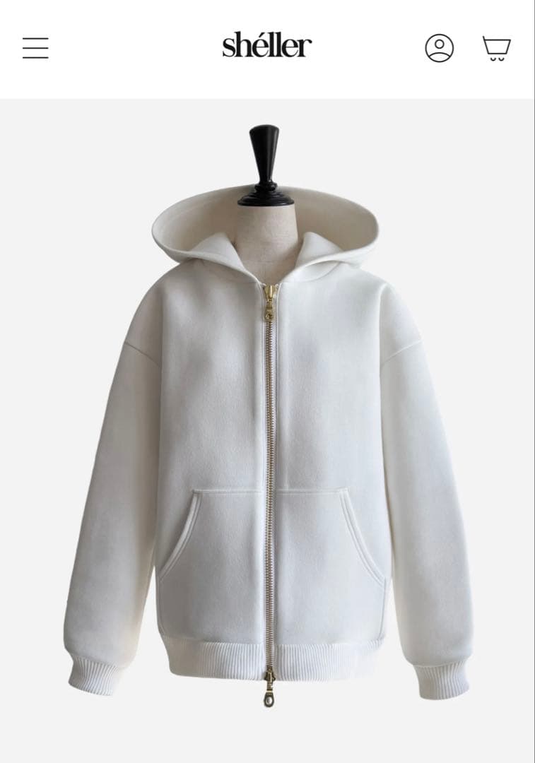 sherller シェリエ ダンボールニットパーカー 極美品