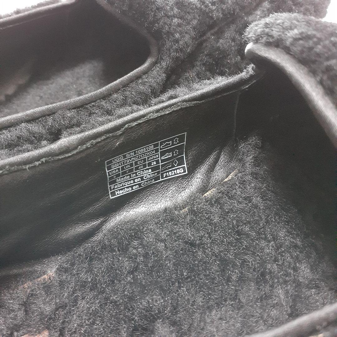 UGG アグ ファーモカシン ファ一シュ一ズ ブラック