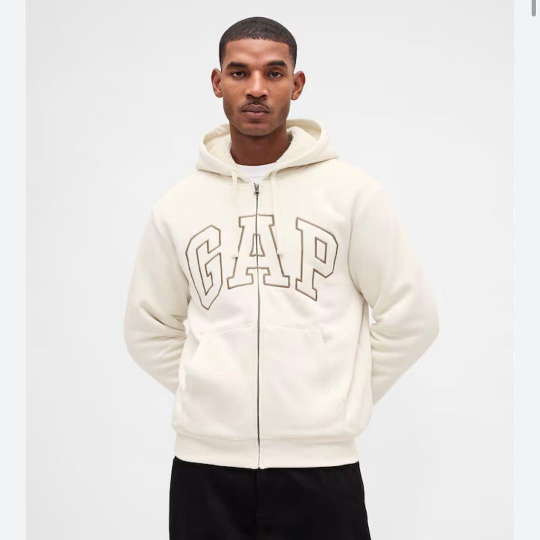 《希少》GAP クリーム色 ジップアップパーカー「agtm_1005」