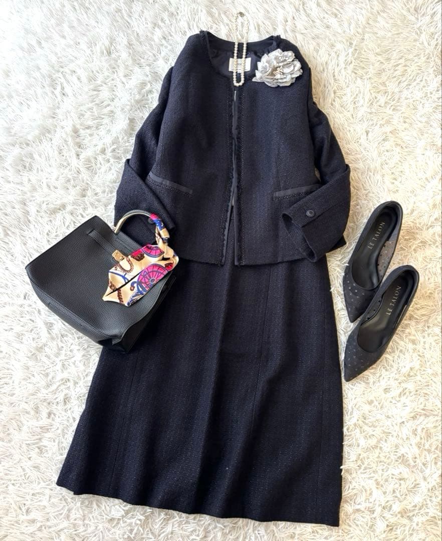 極美品♡美人系♡23区 ツイードジャケット セットアップ4L 卒業式 セレモニー