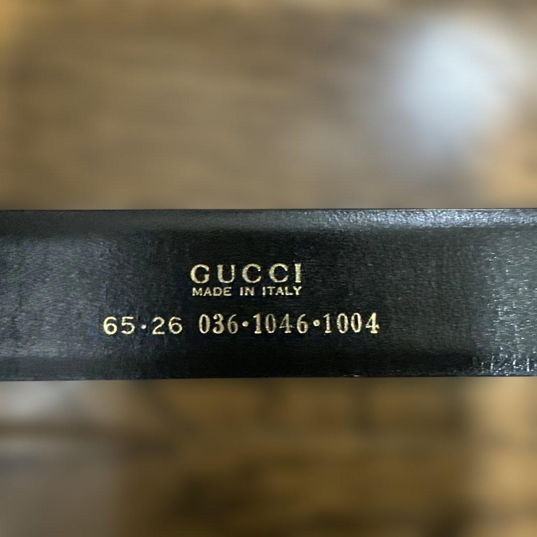 GUCCI ブラックベルト Gロゴバックル