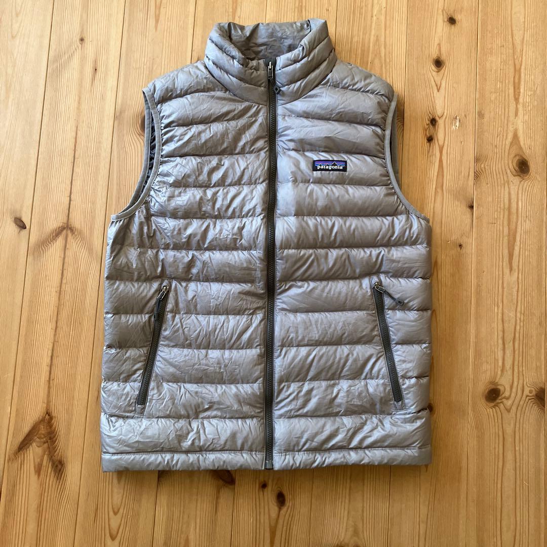 patagonia グレー ダウンベスト S