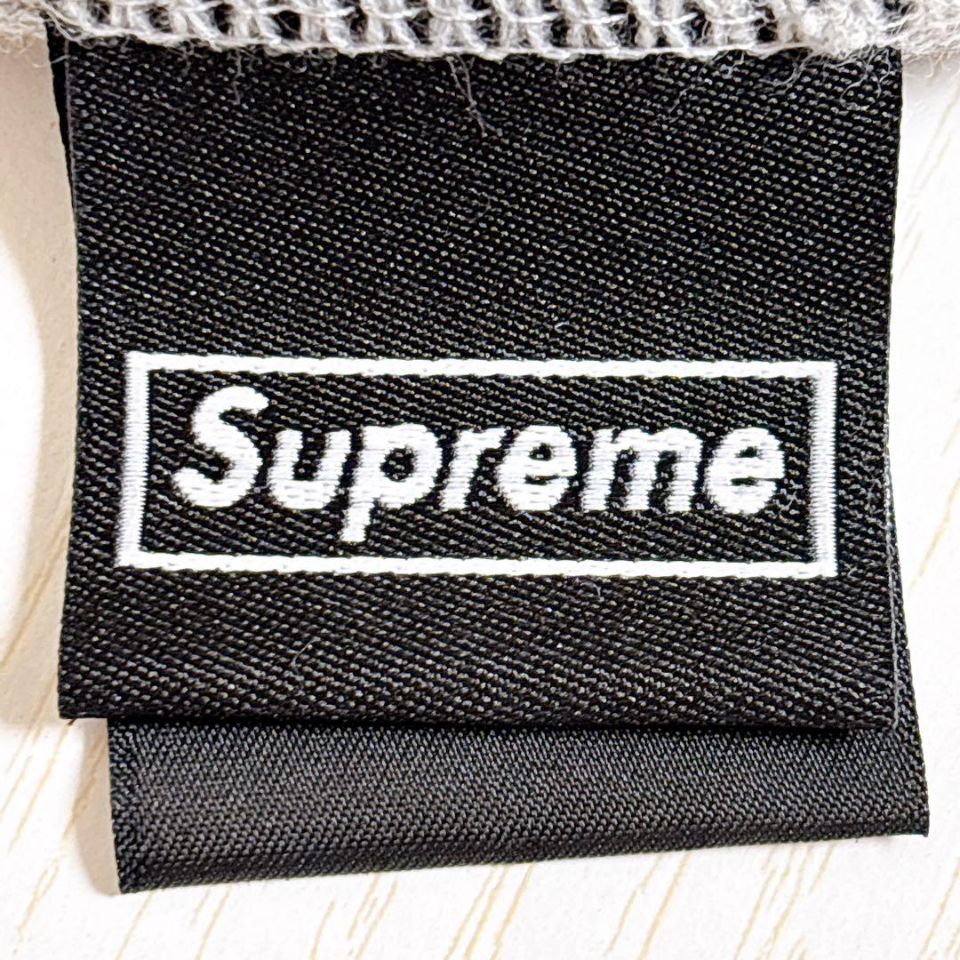 2点セット　Supreme ニット帽　ビーニー　ツノ　Sロゴ　グレー