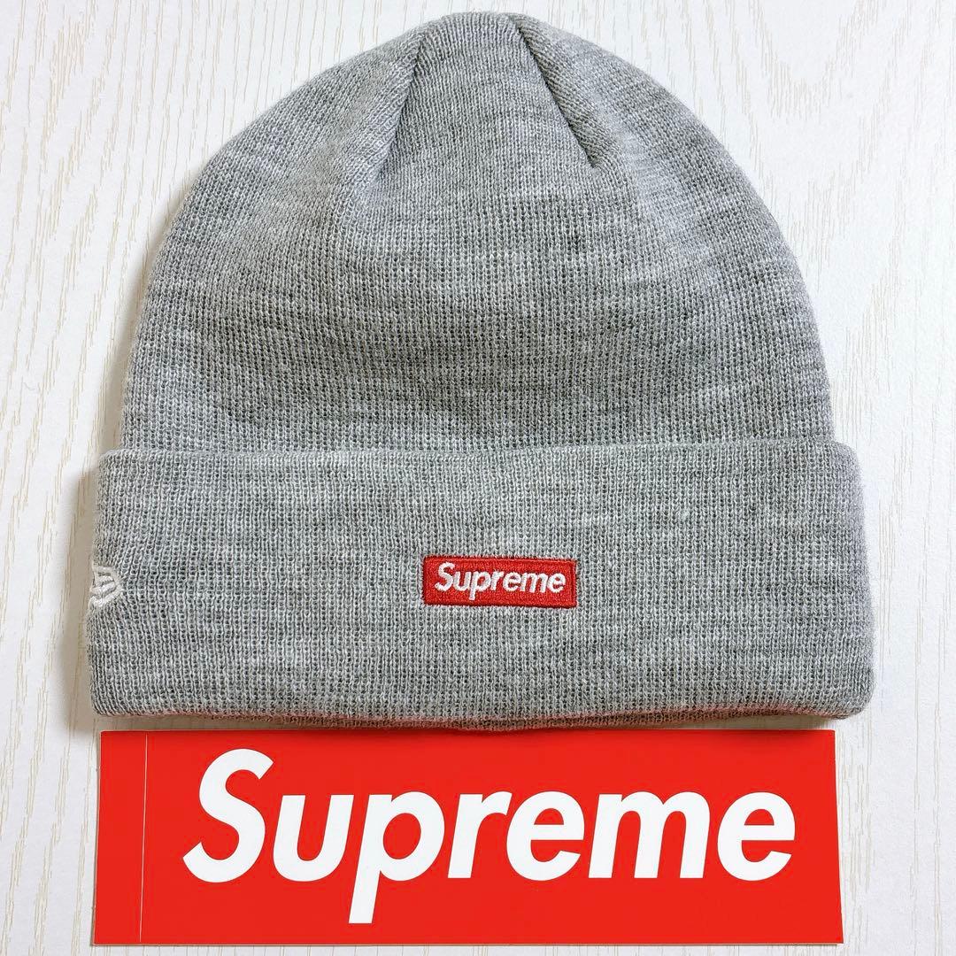 2点セット　Supreme ニット帽　ビーニー　ツノ　Sロゴ　グレー