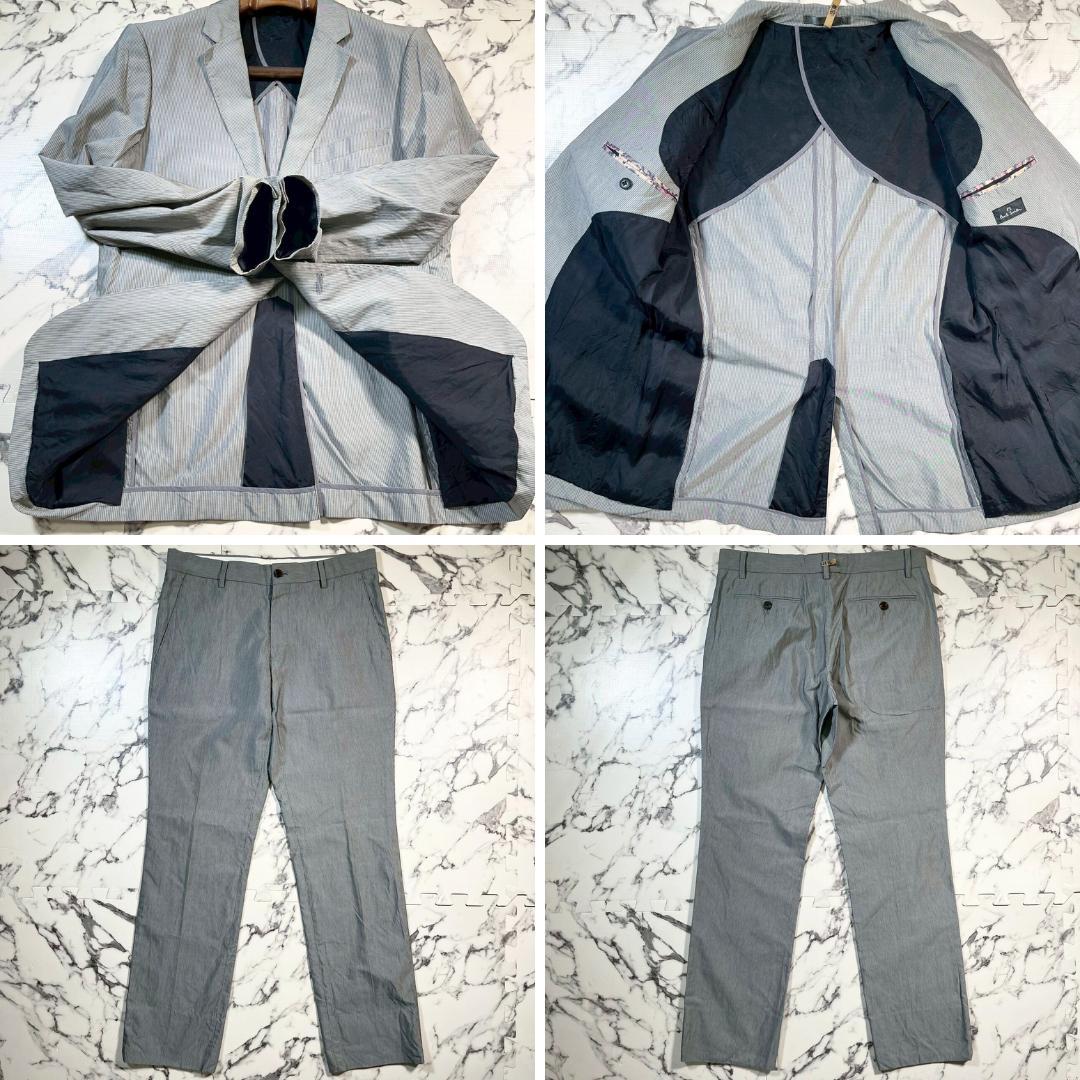 ✨シルク混/セットアップ✨(L) Paul Smith シングル スーツ グレー