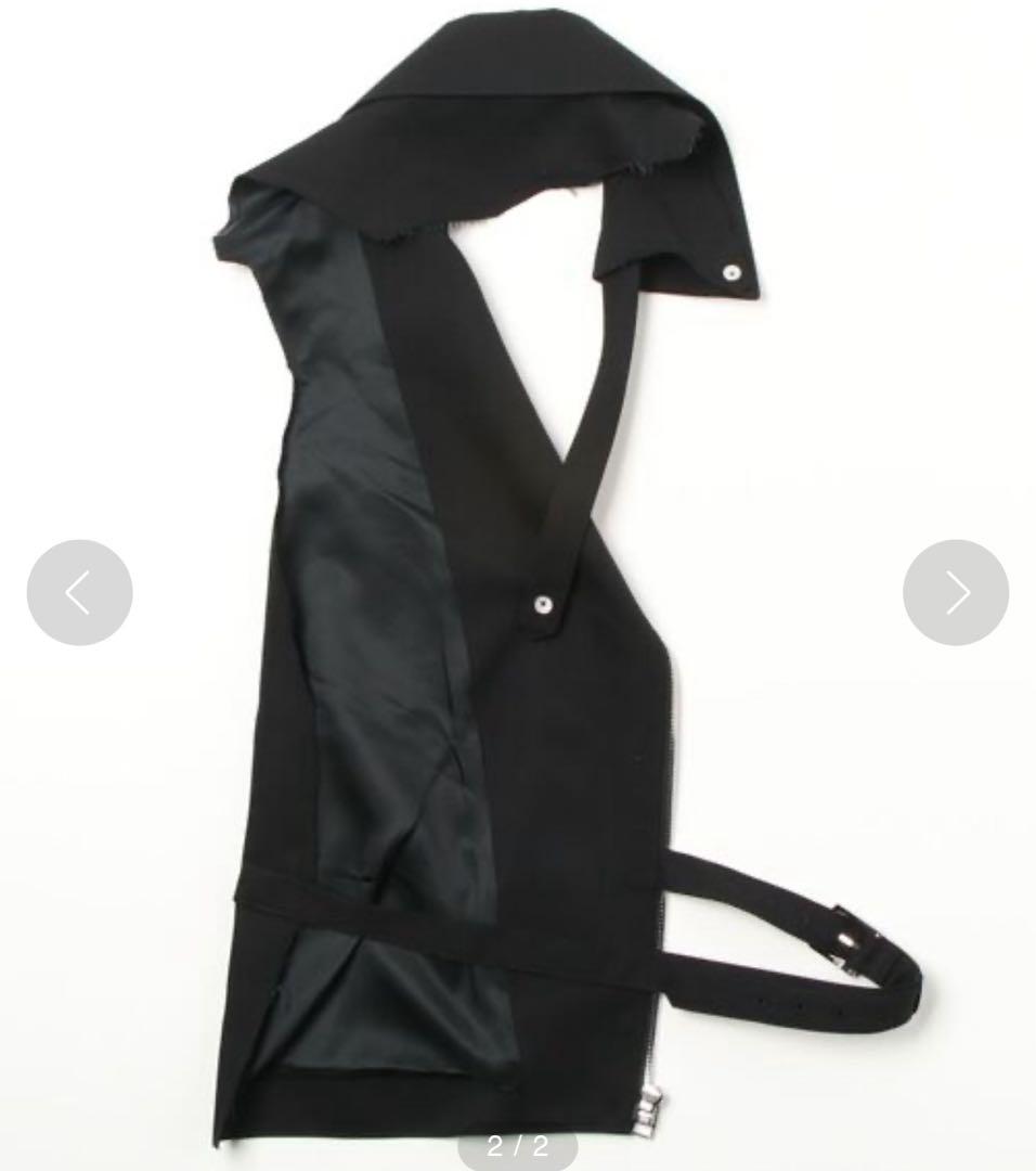 【新品最安値】ユウキハシモト　ライダースジレ　ブラック　フリーサイズ