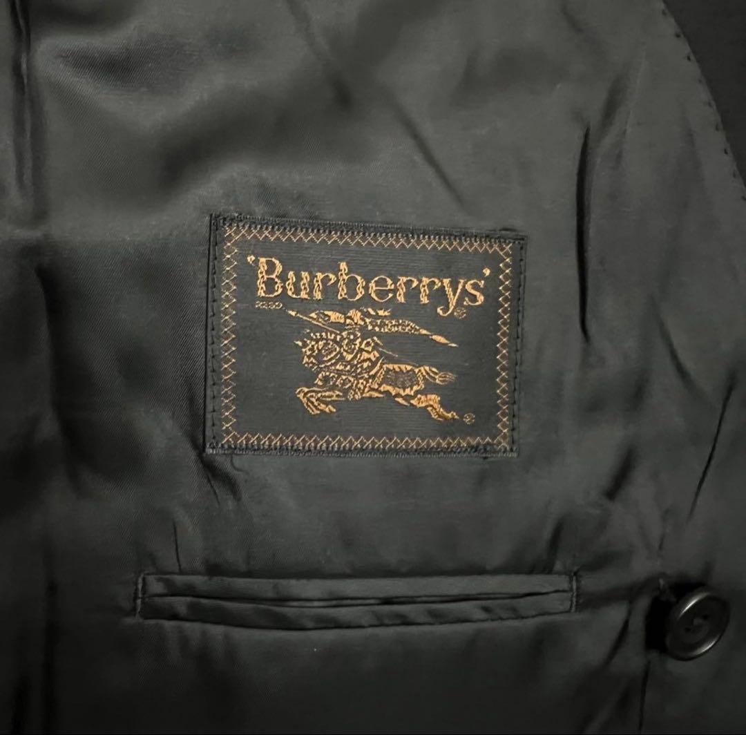 Burberrys ウール＆モヘア ダブルブレストブレザー ブラック