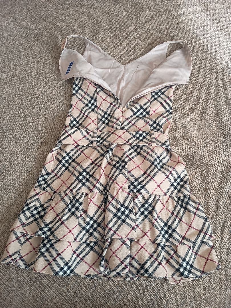 希少品★バーバリー★ ワンピース ウール ノバチェック リボン ベルト