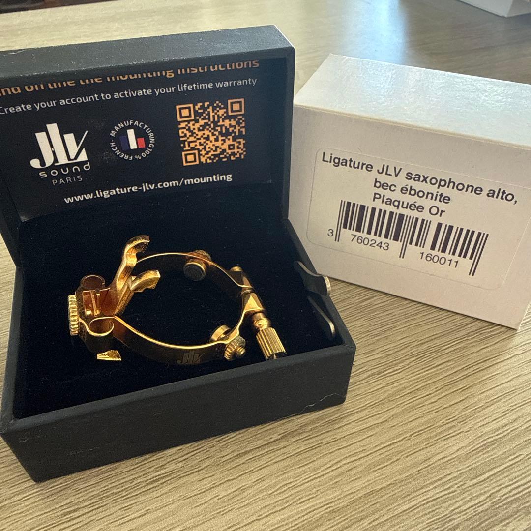 JLV Ligature アルトサックスリガチャー 金メッキ