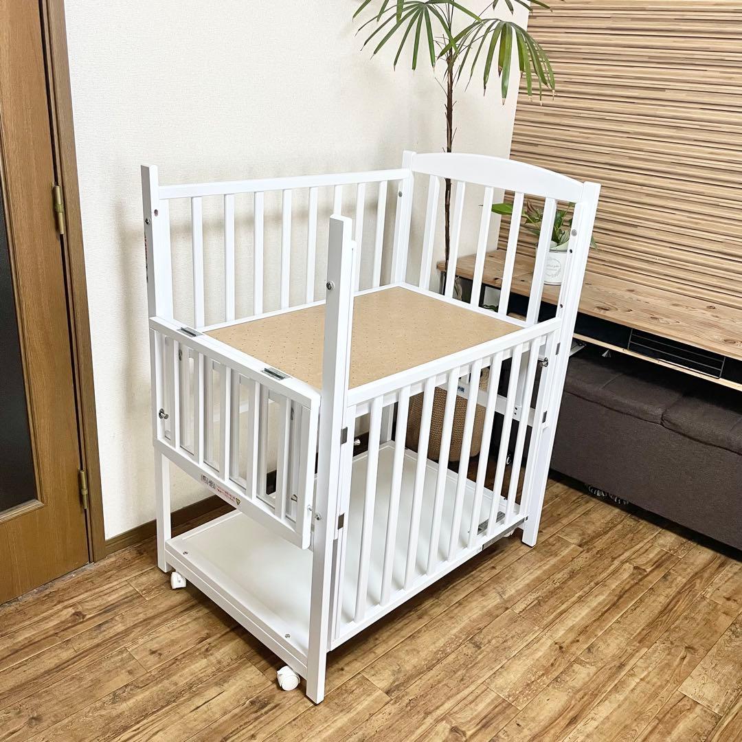 【KATOJI】プレミアムライン ハイタイプ ツーオープン ミニベッド ホワイト