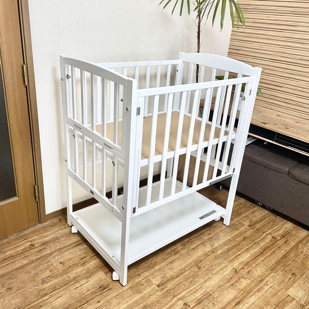 【KATOJI】プレミアムライン ハイタイプ ツーオープン ミニベッド ホワイト