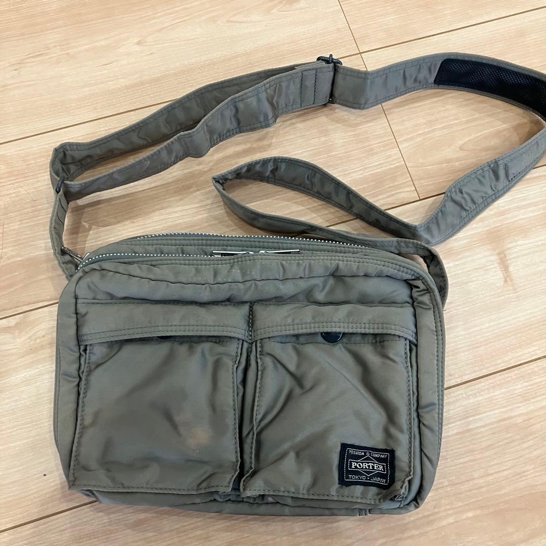 PORTER カーキ ショルダーバッグ