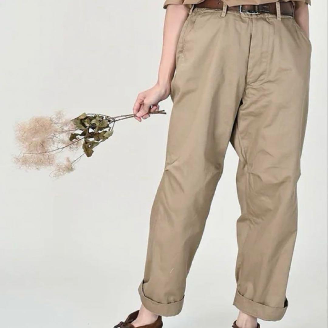 『美品☺︎』45R おこめチノのシャルロットパンツ 2 ベージュ チノパン