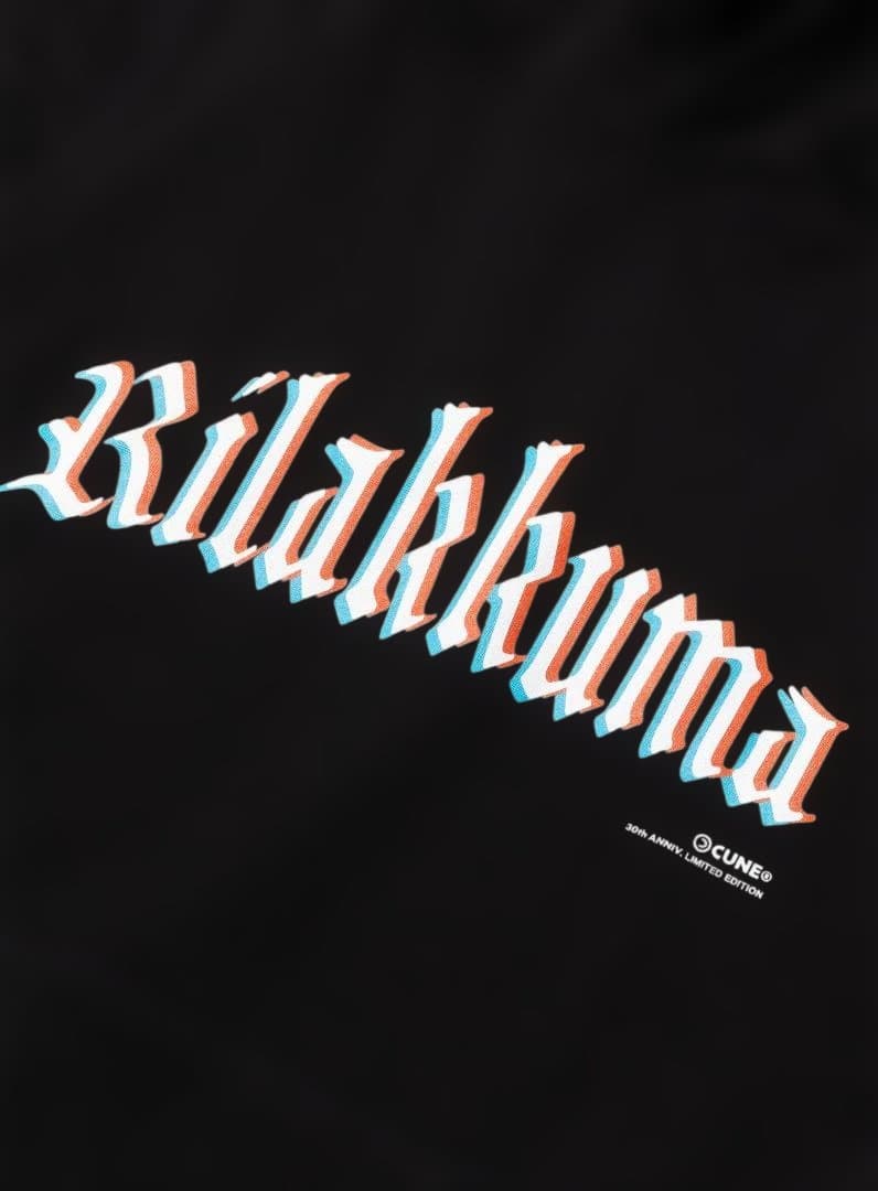 CUNE　リラックマコラボパーカー　ブラックレター