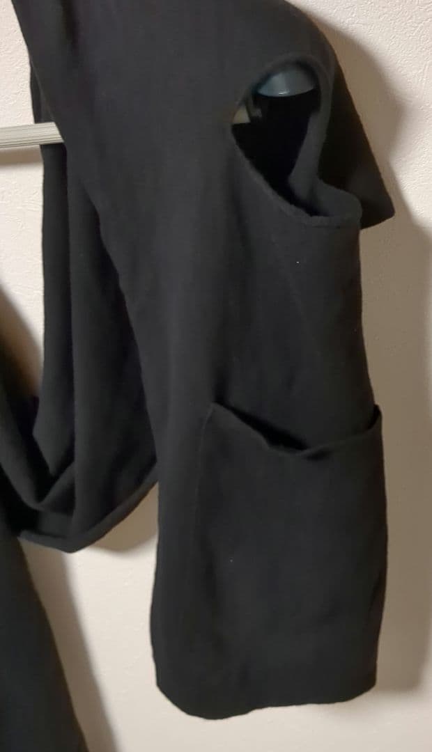 ロング ジレ 変形 ノースリーブ ウール ヨウジヤマモト FU-K85-578