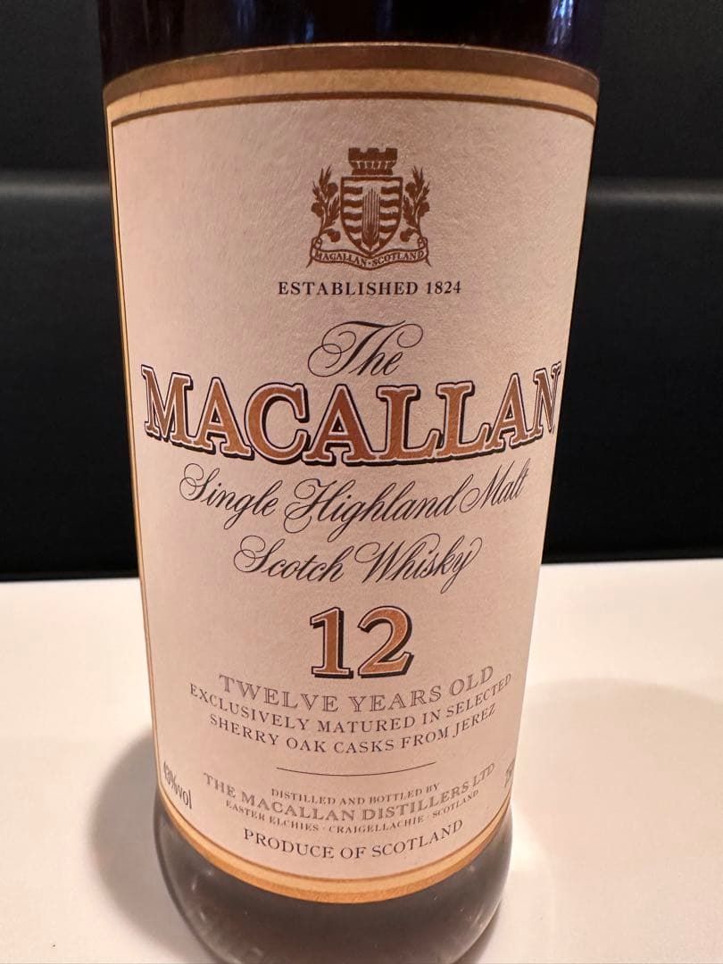 haruka yuki マッカラン12年　シェリーオークカスク　旧ボトル