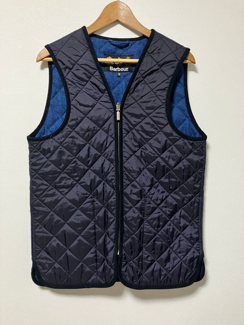 Barbour キルティング ライナー ベスト　ウール　38 スリーワラント