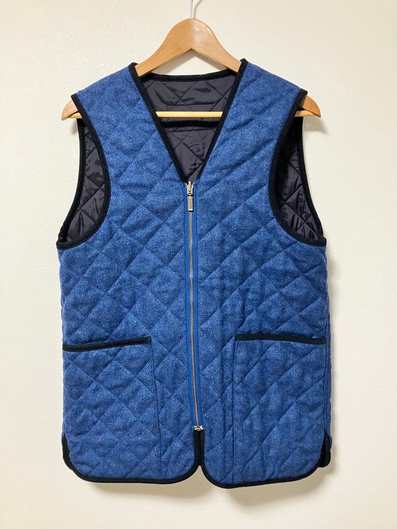 Barbour キルティング ライナー ベスト　ウール　38 スリーワラント