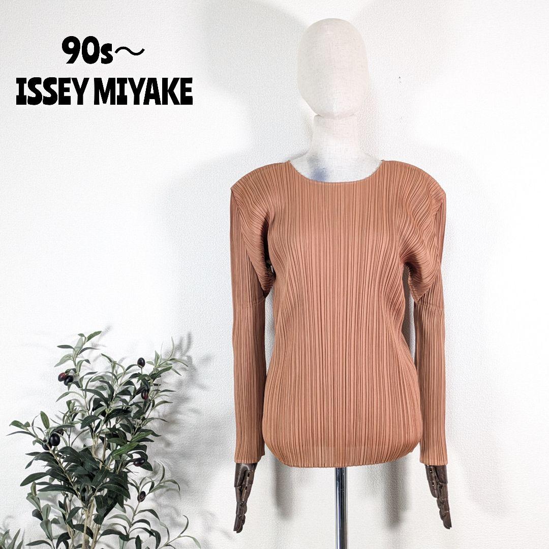 90s〜 イッセイミヤケ　プリーツ　カットソー　ブラウス　プリーツプリーズ