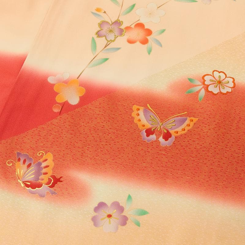 bunda新品お宮参り 産着 祝着　花紋入り京友禅染　豪華刺繍入り花鳥文