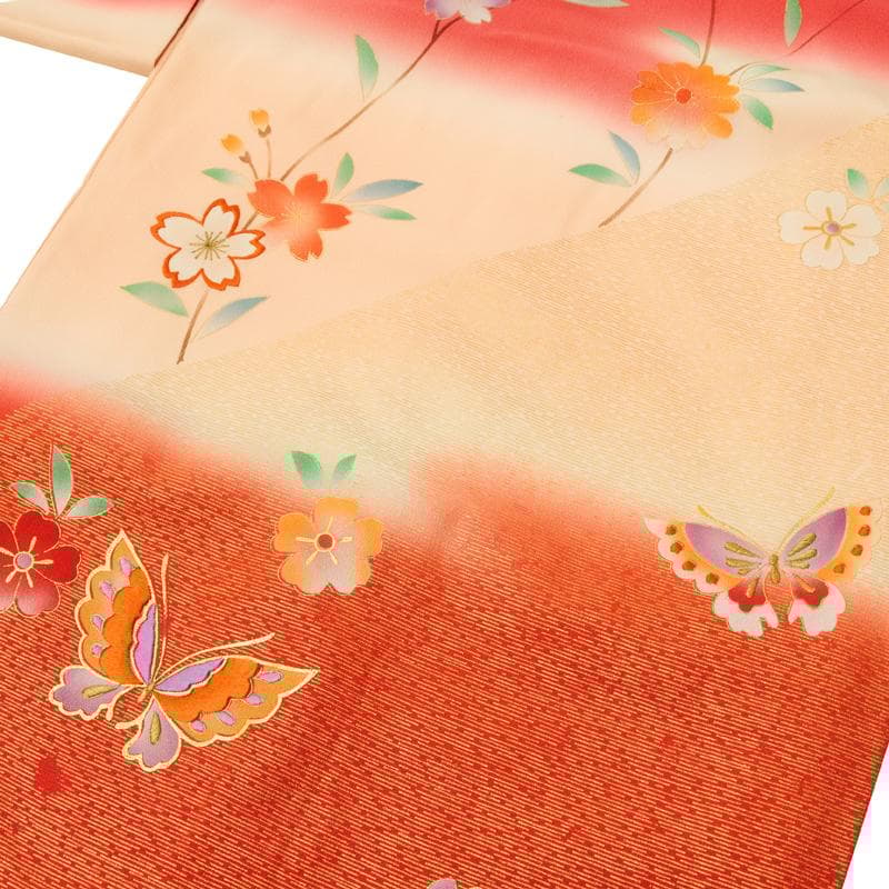 bunda新品お宮参り 産着 祝着　花紋入り京友禅染　豪華刺繍入り花鳥文