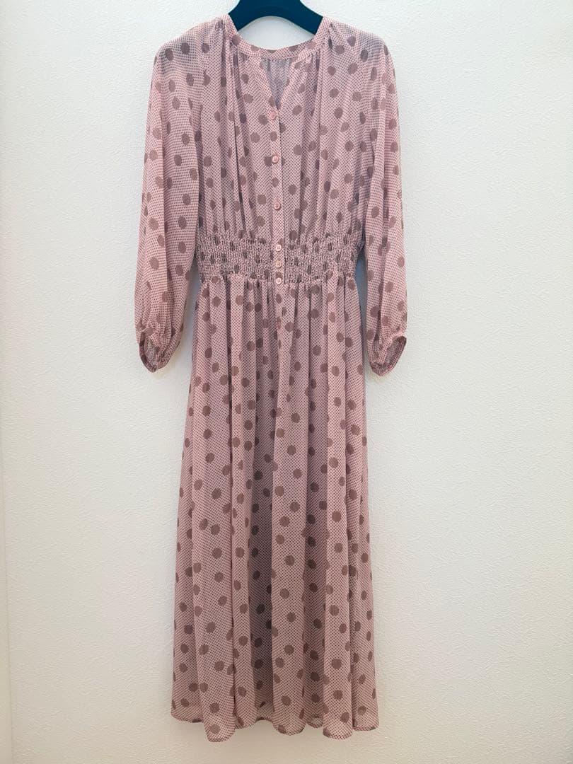アナイ　ドットワンピース　ロングワンピース　シフォンワンピース