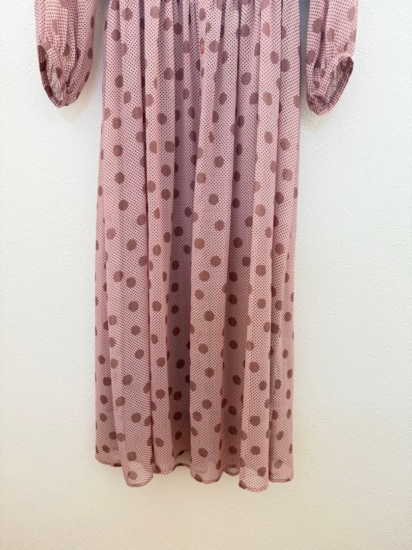 アナイ　ドットワンピース　ロングワンピース　シフォンワンピース