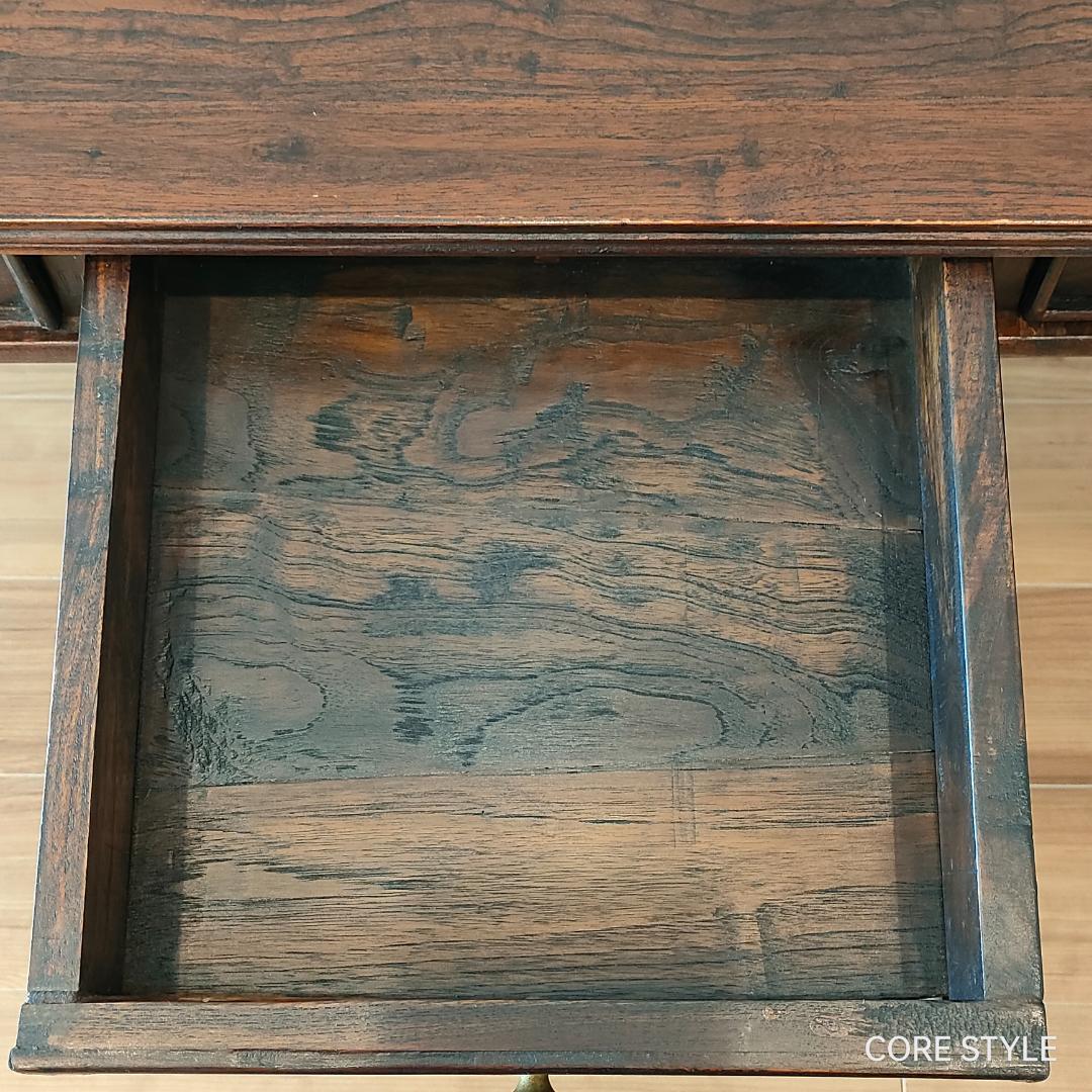 アンティーク　猫脚スクエアテーブル　コンソール　A86