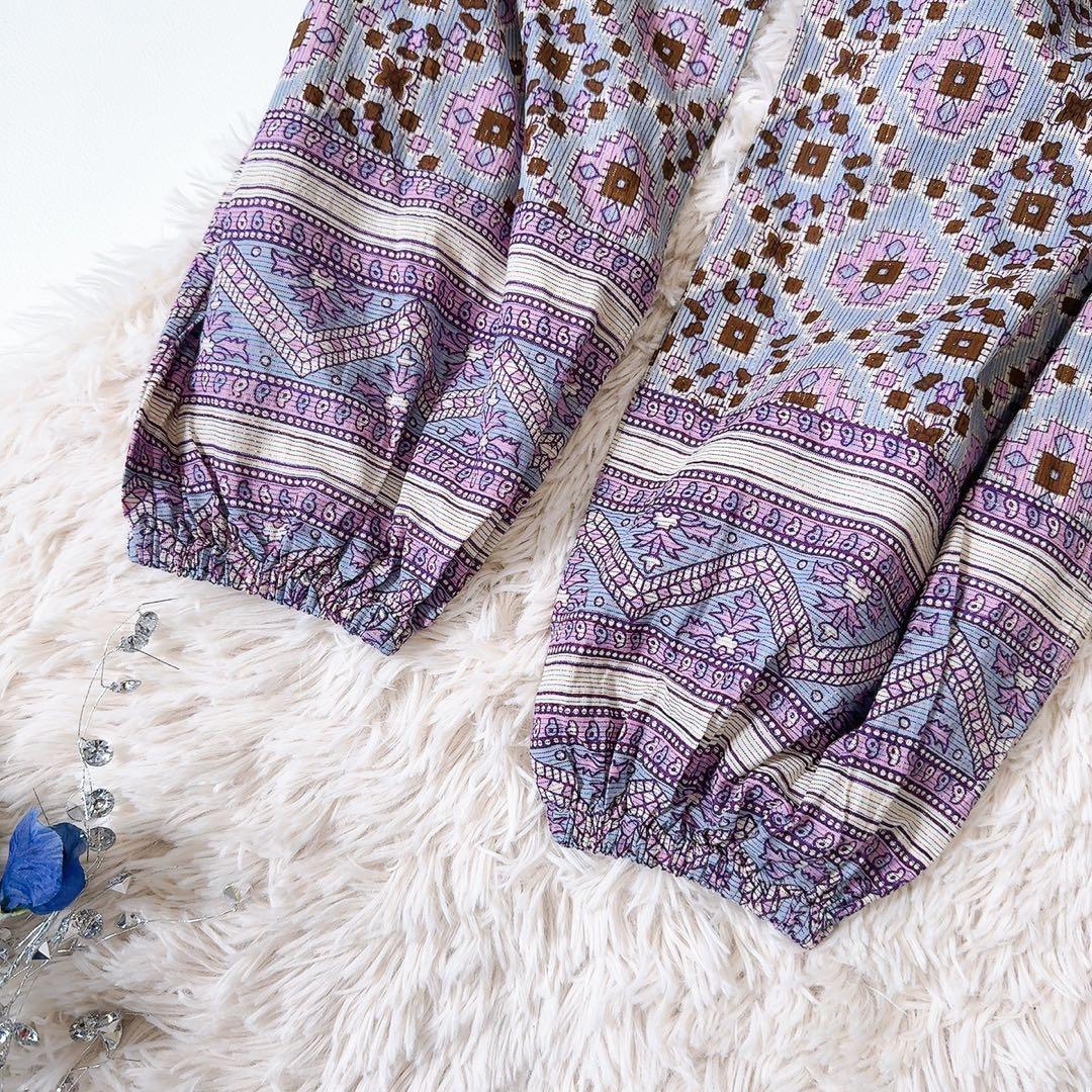 未使用級ꕥサラマリカ 2024 完売品 カリーナスクエアプリントタッセルドレス