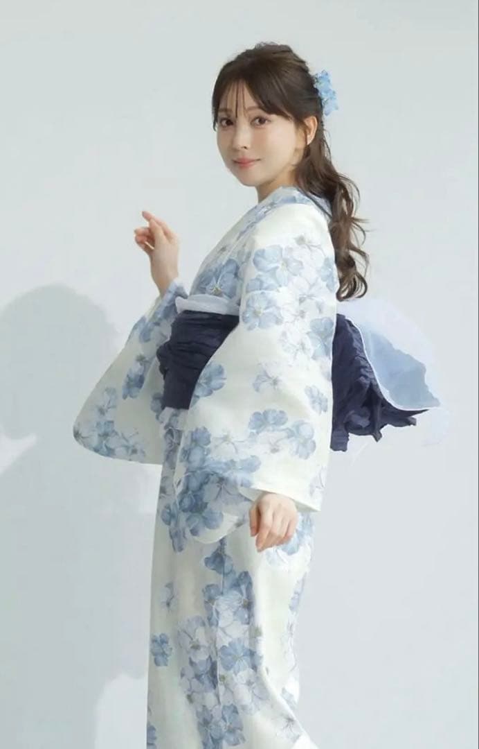 Dita 1人で着られる浴衣セット　ネイビー