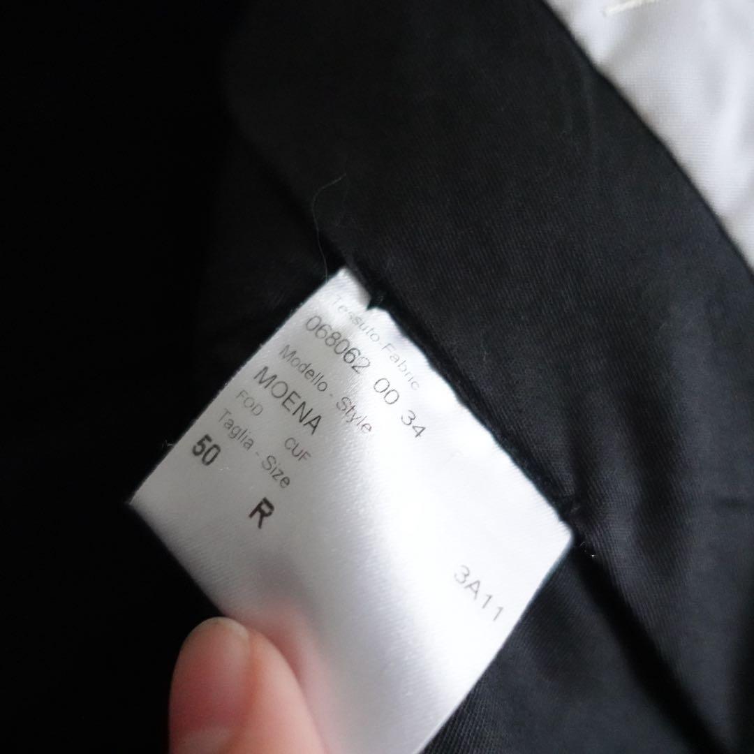 【イタリア製】Brioni コーデュロイ　セミワイドトラウザーズ　ブラック