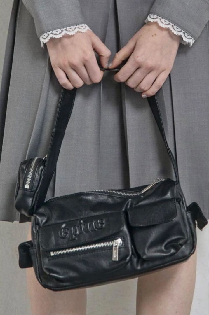 épine pouch Pocket bag black バッグ