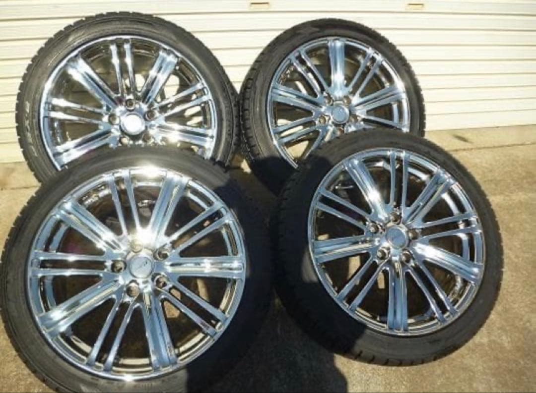 本日発送可 メッキアルミホイル・ダンロップスタッドレスタイヤDSX2 18インチ