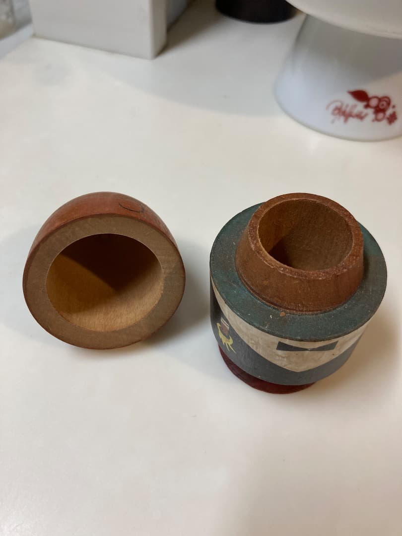 サントリー　アンクルトリス　木製 爪楊枝入れ　昭和レトロ