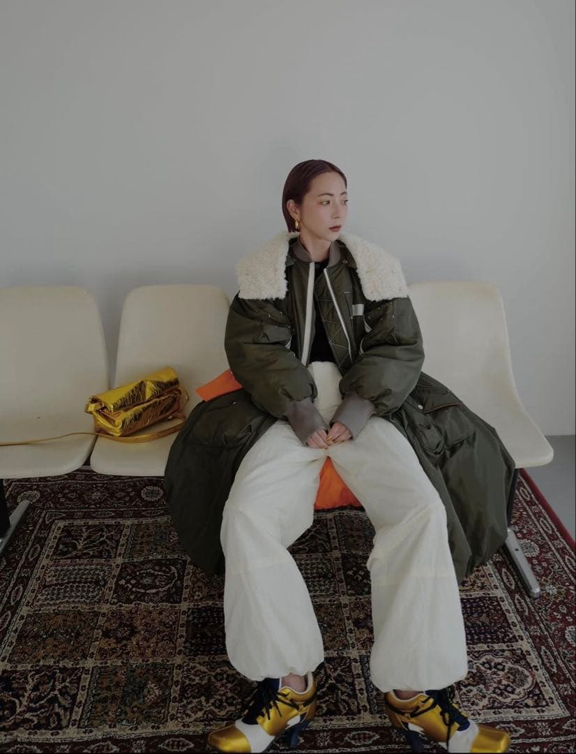 コート アウター LONG MA-1 BALLOON CT OMMO カーキ