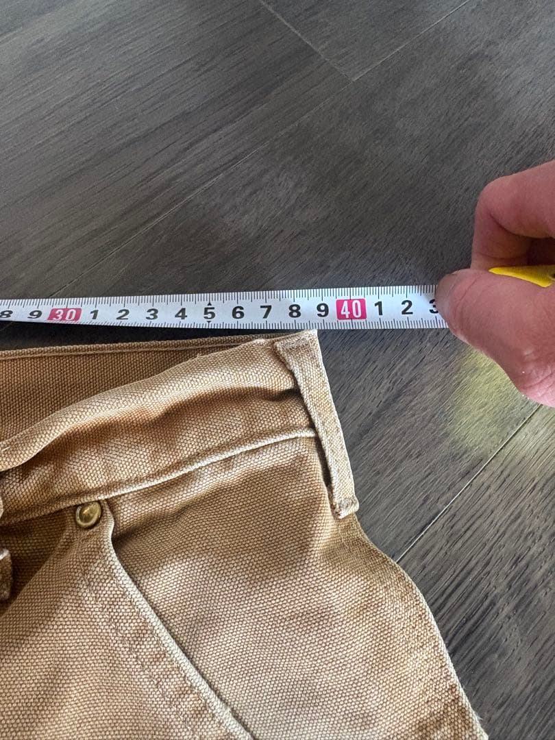 希少 USA製 ビンテージ カーハート ダブルニー ペインターパンツ ベージュ