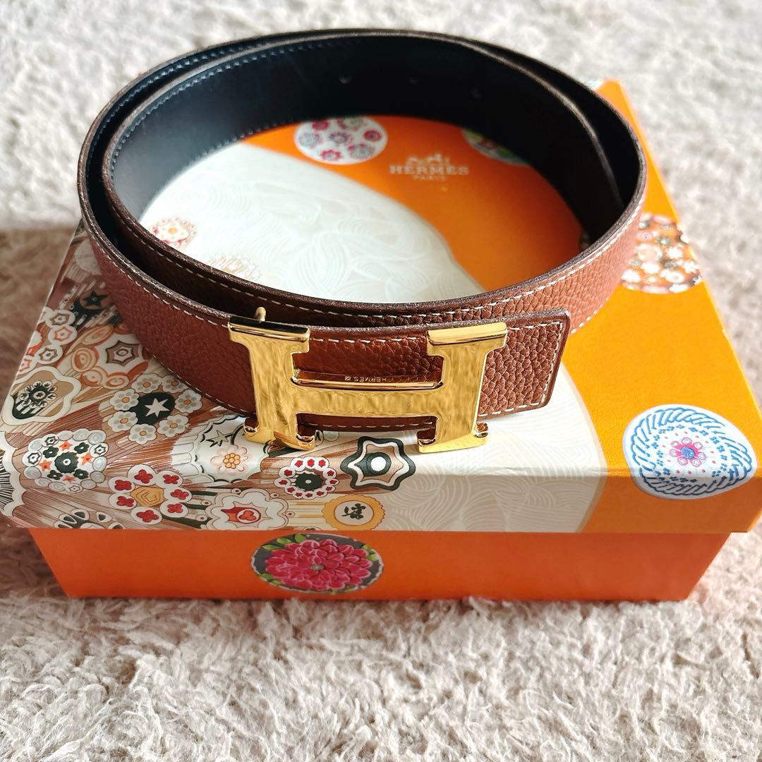 Mikaaa♡•*¨*•.¸♬︎HERMES ブラウンレザーベルト