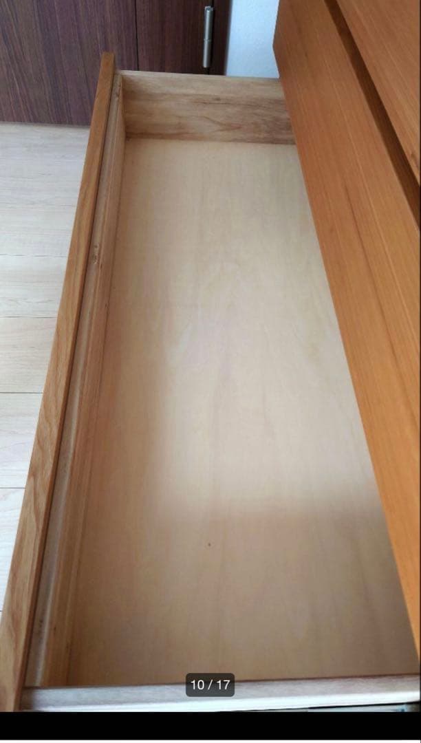 スヌ　美品 無印良品 脚付き木製チェスト4段