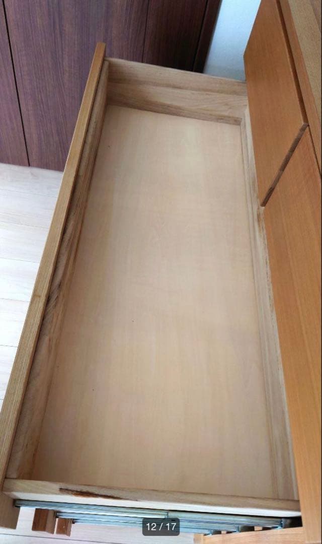 スヌ　美品 無印良品 脚付き木製チェスト4段