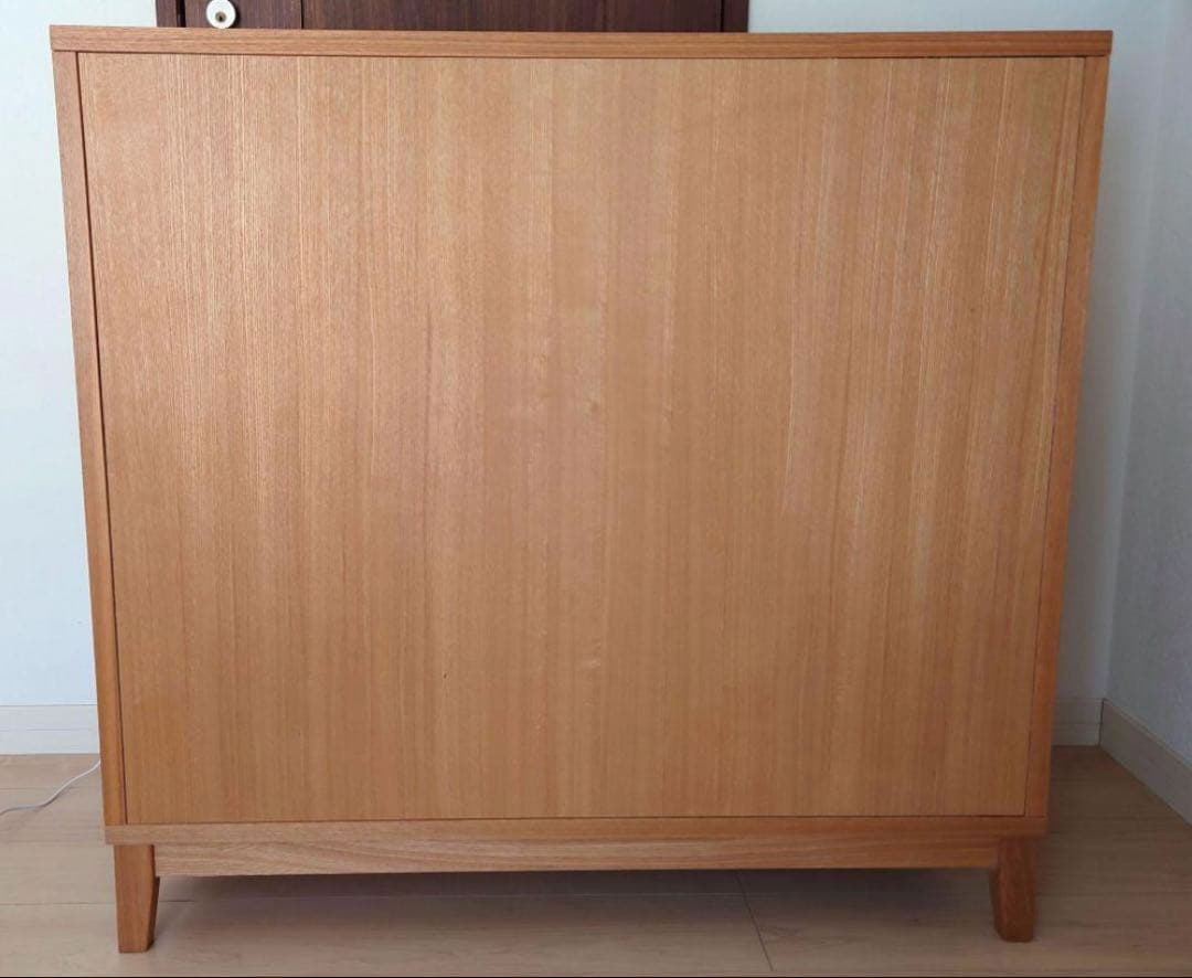 スヌ　美品 無印良品 脚付き木製チェスト4段