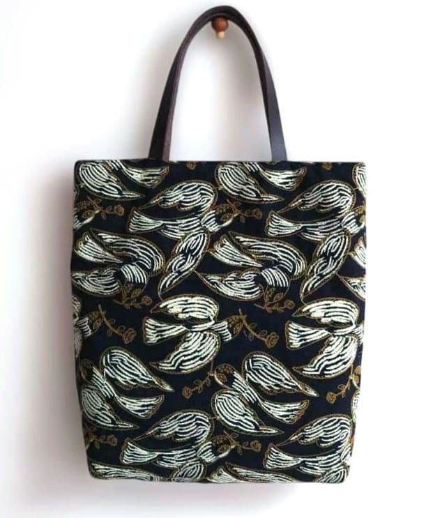 ミナペルホネン　両面followingday マチ有りトートバッグ