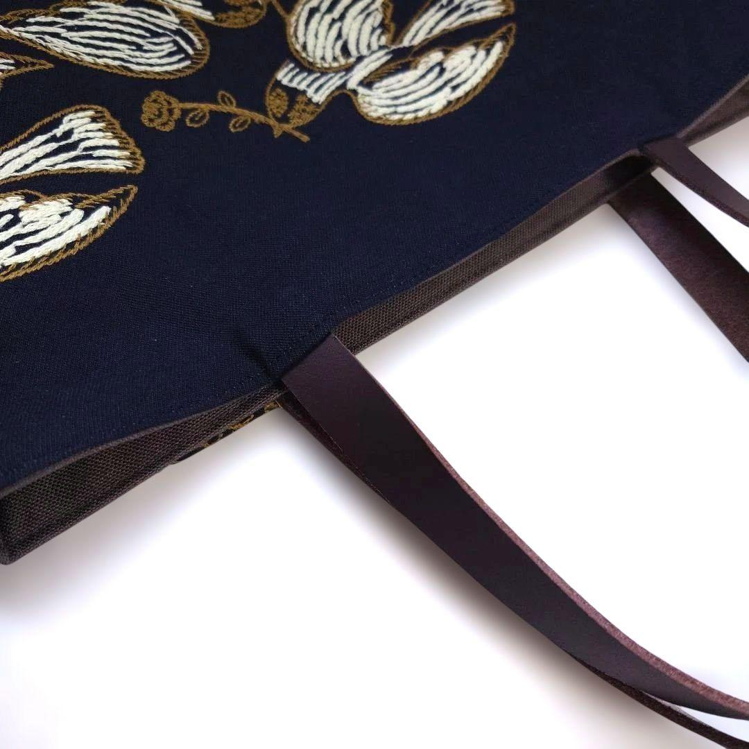 ミナペルホネン　両面followingday マチ有りトートバッグ