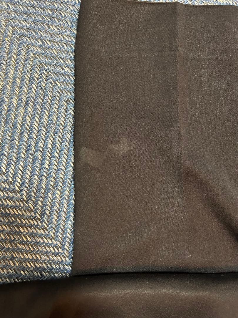 50s〜60s レーヨンウールギャバジンスラックス　両爪　ブラック　着画あり