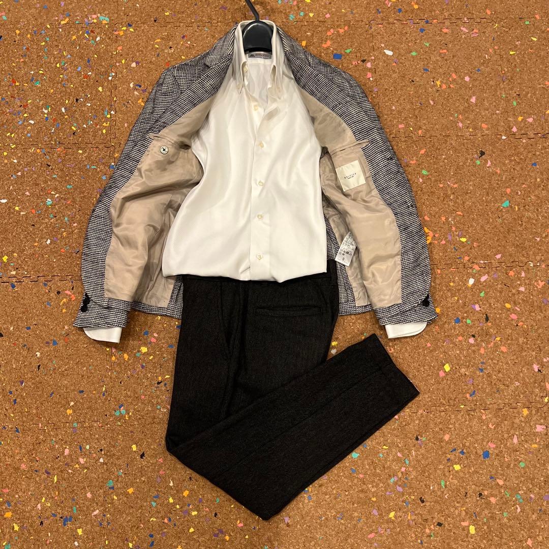 EDIFICE ジャケット 白×紺 Sサイズ